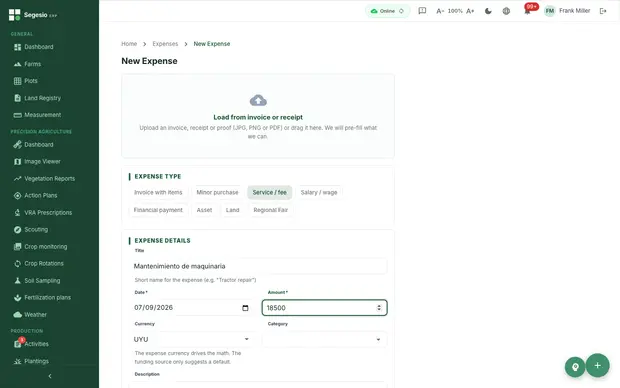 Screenshot of step 2 of "Cómo cargar un gasto"